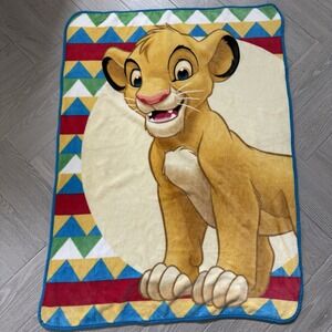Disney Lion King Simba Fleece Blanket Northwest Co Chevron 34x48 Inches